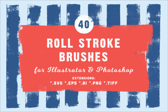 Download 40 Roll Stroke Brushes for Illustrator - Stroke Collection