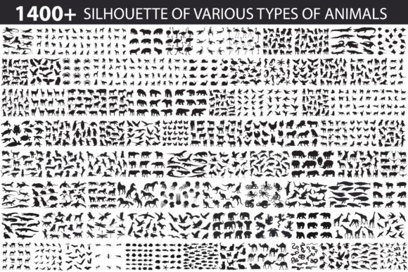 Download Animal Silhouette Big Set - Set Collection