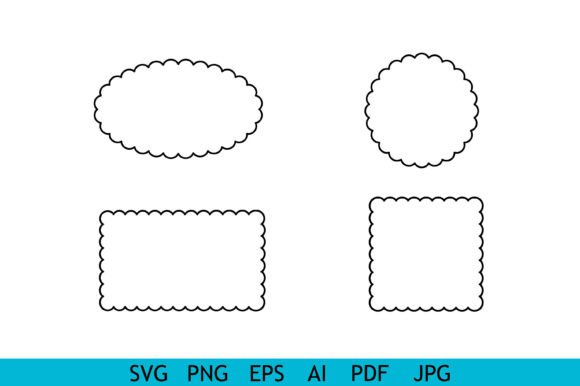 Download Scallop Frame Border SVG Set - Set Collection