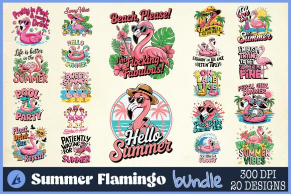 Download Summer Flamingo SVG Bundle - Flamingo svg Collection