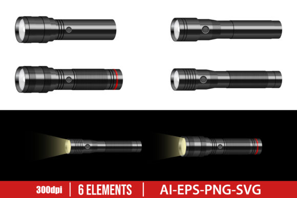 Download Flashlight Clipart Set - Set Collection