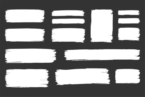 Download Set of White Brush Stroke Banners - Stroke Collection