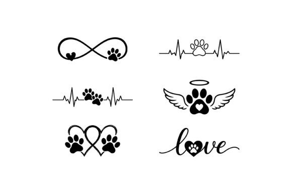 Download Pet Memorial Love Paw Symbol Set - Set Collection