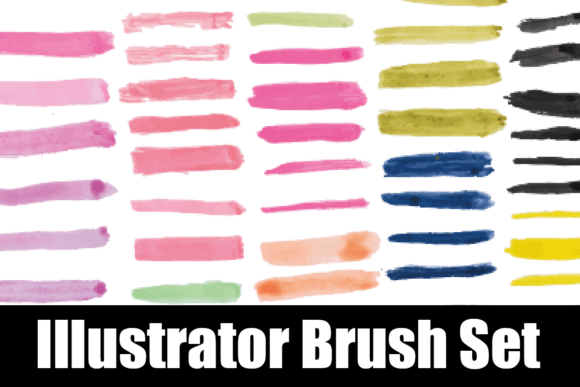 Download Watercolor Illustrator Brush Set - Set Collection