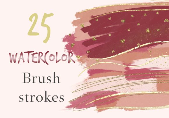 Download Valentines Watercolor Brush Strokes - Stroke Collection