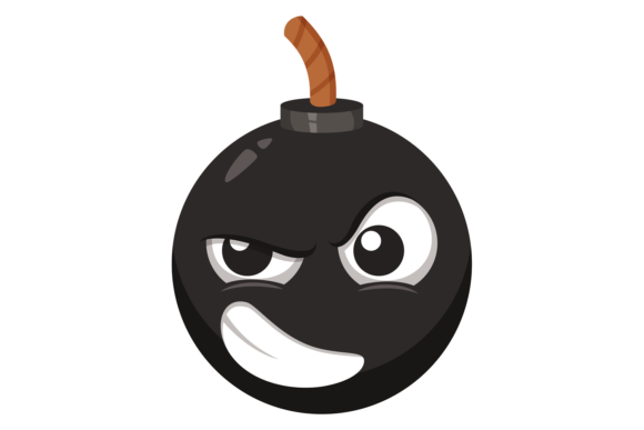 Download Funny Bomb Mascot. Cartoon Face Emotion - Emotion Collection
