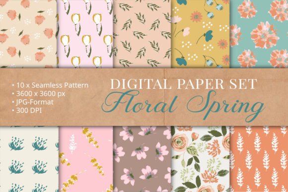 Download Floral Spring Pattern Set - Set Collection