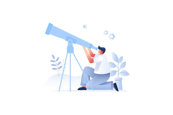 Download Looking Through Binocular Illustration - Binocular Collection