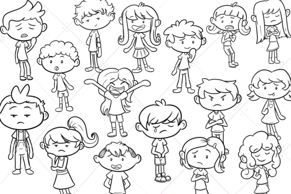 Download Emotion Kids Digital Stamps - Emotion Collection
