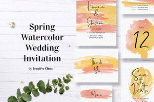 Download Spring Watercolor Wedding Stationery Set - Set Collection