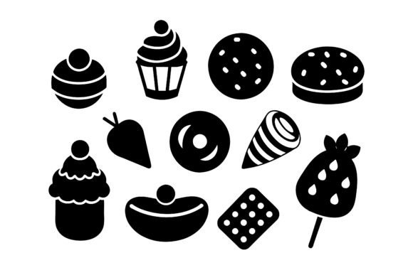 Download About 15 Set of-sweet Food Smooth Line - Set Collection