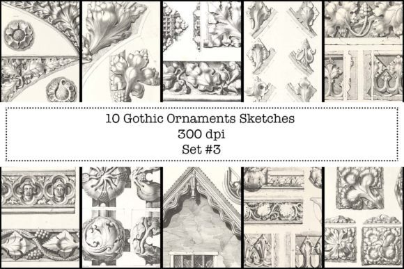 Download Gothic Ornament Sketches - Set #3 - Set Collection