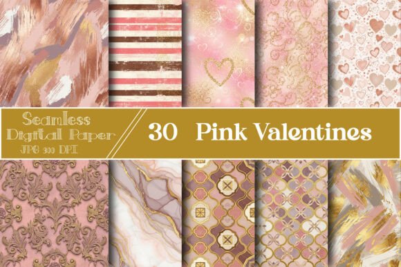 Download Pink Valentines Seamless Pattern - Set - Set Collection