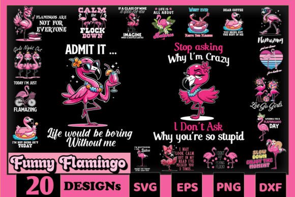 Download Funny Cute Flamingo SVG Bundle - Flamingo svg Collection