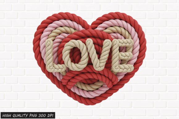 Download Rope Heart LOVE Valentine PNG File - Premium Resources