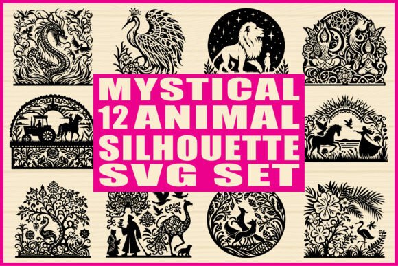 Download Mystical Animal Silhouette SVG Set - Set Collection
