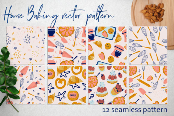 Download Home Baking Vector Pattern - Vector pattern Collection