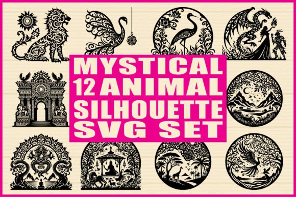 Download Mystical Animal Silhouette SVG Set - Set Collection