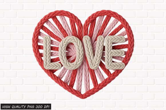 Download Rope Heart LOVE Valentine PNG File - Premium Bundle