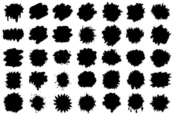 Download Brush Stroke Shapes Set, Grunge Strokes - Stroke Collection