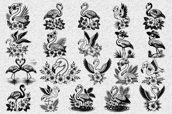 Download Flamingo SVG Bundle, Flamingo Clipart - Flamingo svg Collection