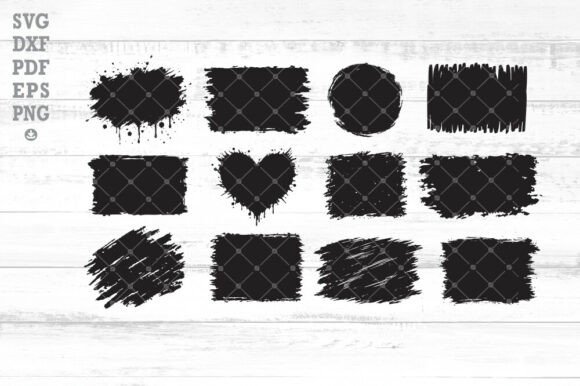 Download 12 Grunge Brush Stroke SVG Bundle - Stroke Collection