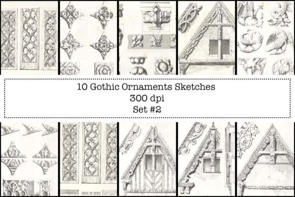 Download Gothic Ornament Sketches - Set #2 - Set Collection