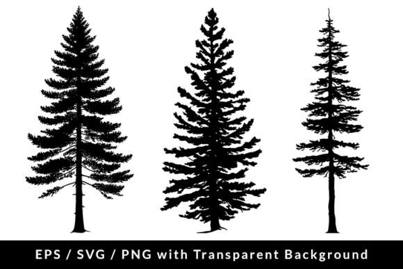 Download Pine Tree Silhouette Set SVG EPS PNG - Set Collection